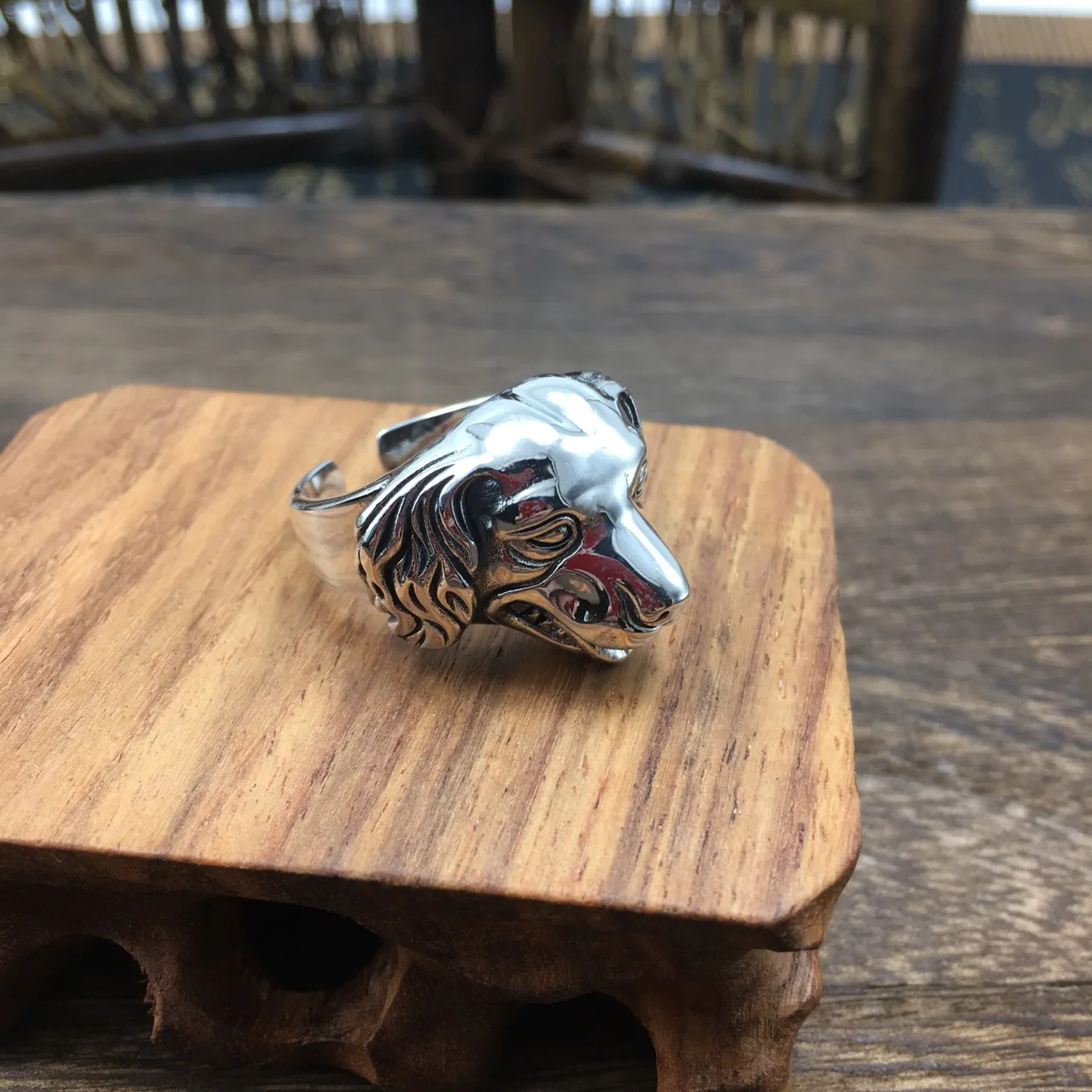 sterling silver handmade twelve Zodiac Chinese zodiac dog golden retriever ring personalized retro men's and women's puppy ring