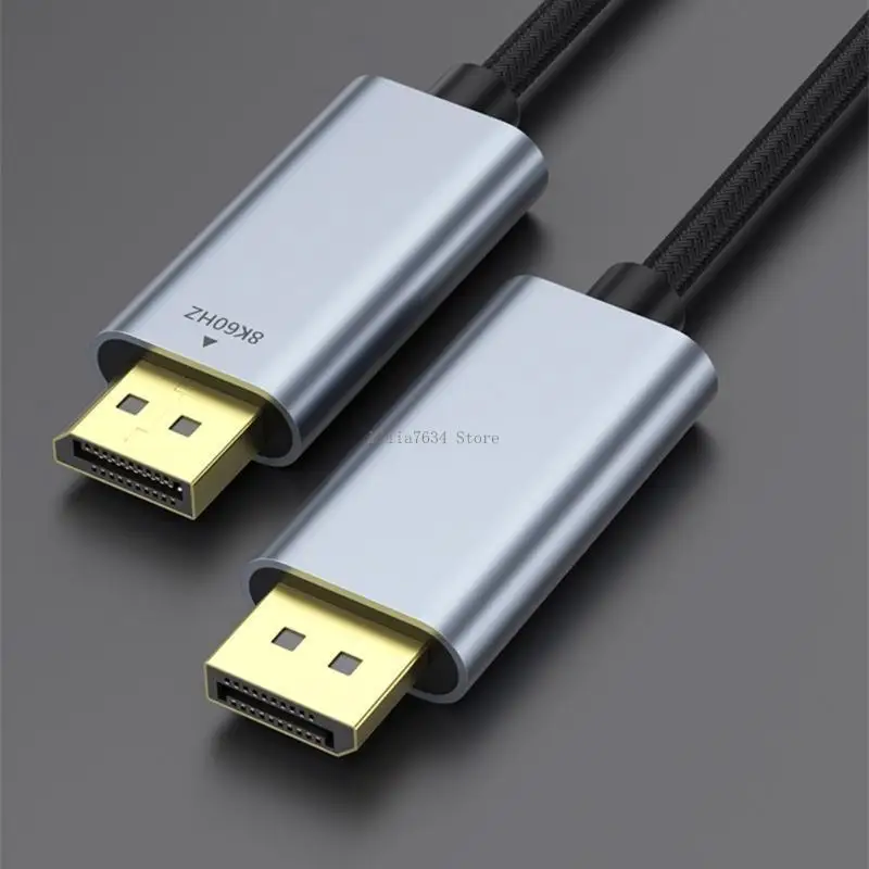 Lightweight USB C to DP1.4 Converter Cable Cord Male to Male Connector Line for Connecting Laptops to Display Monitors