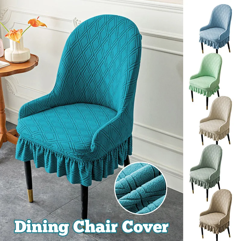 

Simple Home Skirt Armchair Cover Backrest Integrated Stool Cover Universal Dining Table Chair Breathable Stretch Protector New