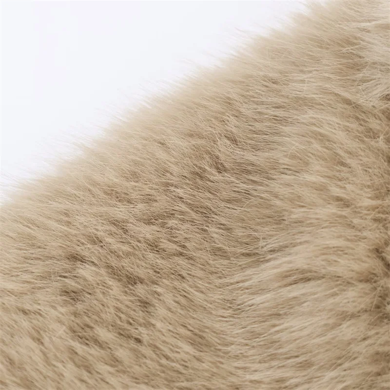 سترة قصيرة أنيقة غير رسمية ذات تأثير من الفرو الصناعي نمط شارع العليا لخريف وشتاء 2025 مجموعة جديدة #4