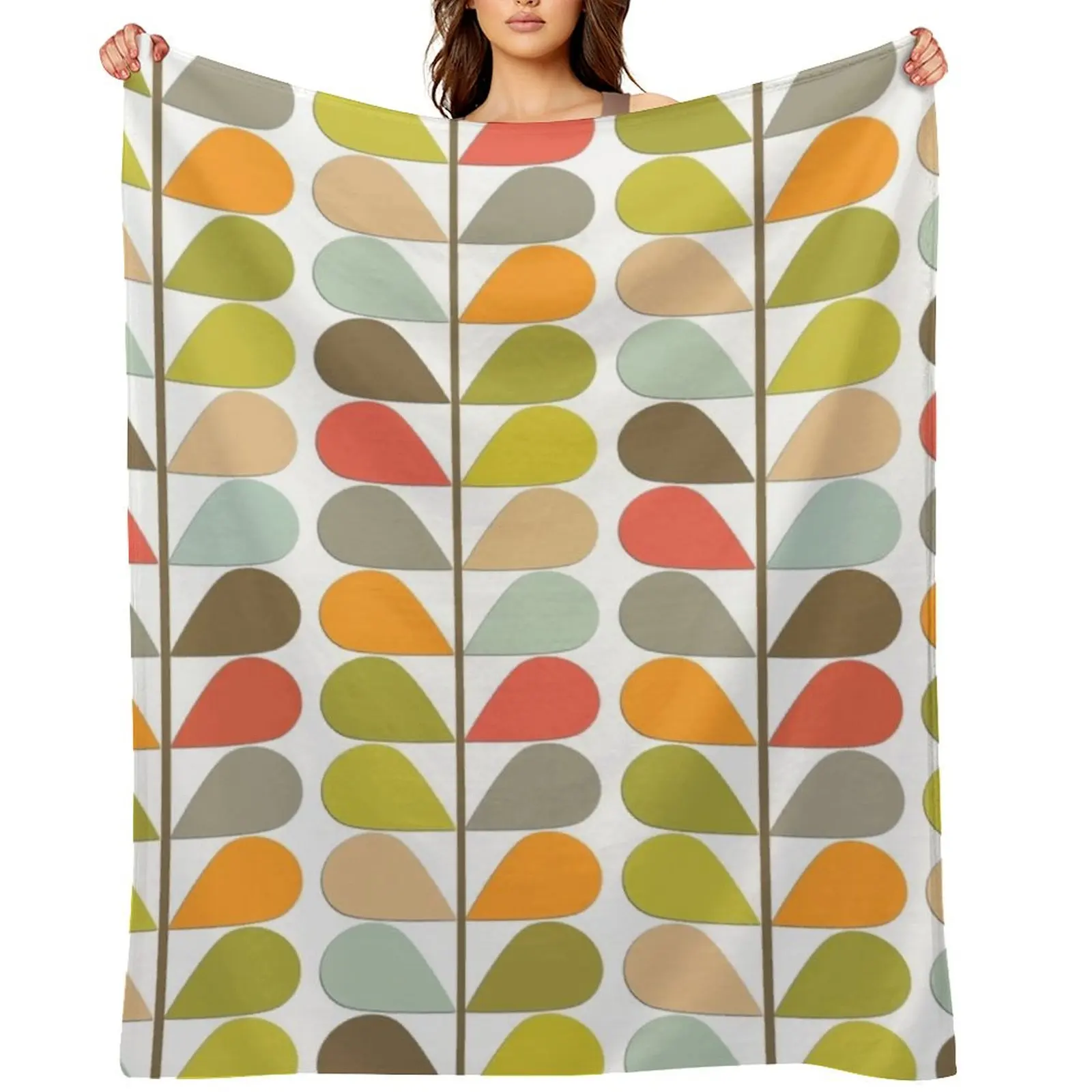 Retro 60s Midcentury Modern Pattern Throw Blanket Personalized Gift christmas decoration For Sofa Thin Hair Blankets