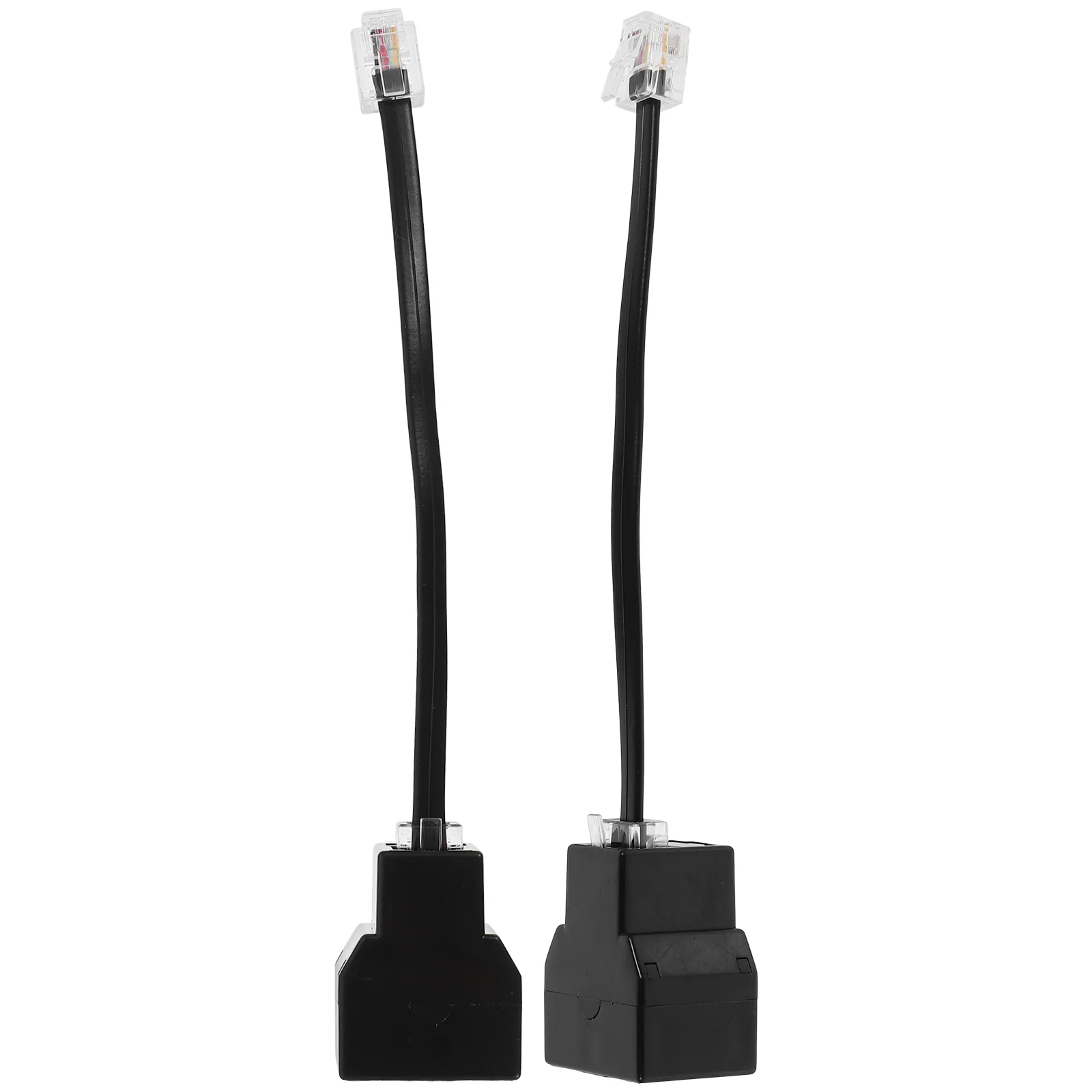 2 Pcs Telephone Line Adapter Splitter for Landline Converter Cable Dispenser Accessories Adapters