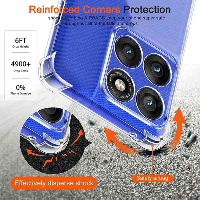 

Противоударный мягкий чехол для Motoral Edge 60 50 40 30 Pro NEO G85 G55 G35 G15 G84 G54 G14 G34 G53 G73 G13 Power Clear Silicone Cover