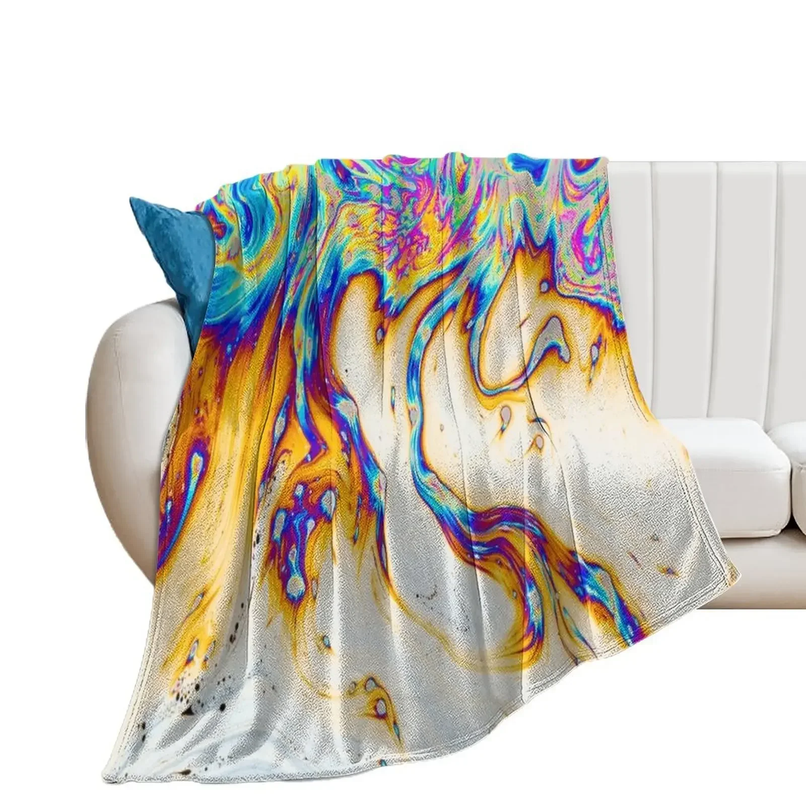 

Oil Spill Throw Blanket Giant Sofa Beautifuls Polar Blankets