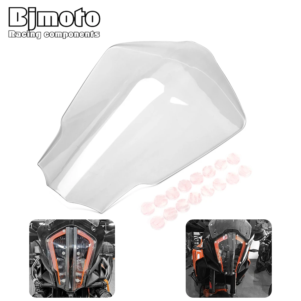 Wind screen Windshield Headlight Screen Lens For KT-M 1290 SUPER ADVENTURE ADV R S T 2017 2018 2019 Motorcycle head light cover