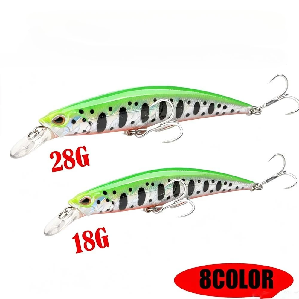 Mino Sea Fishing Submerged Bait New Product 18G/28G Hard Plastic Biomimetic Bait for Angling