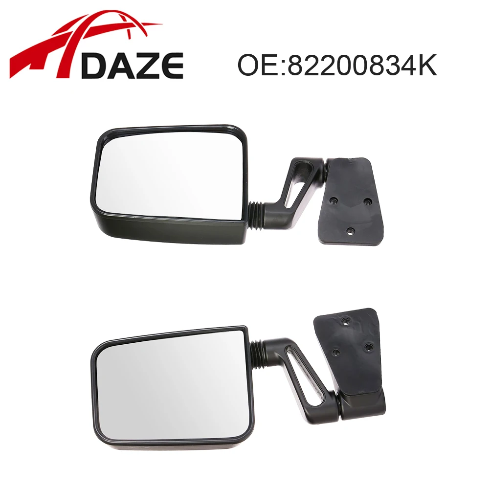 

DAZE 82200834K Front Left & Right Door Rear View Side Mirrors For Jeep Wrangler TJ 1996-2006