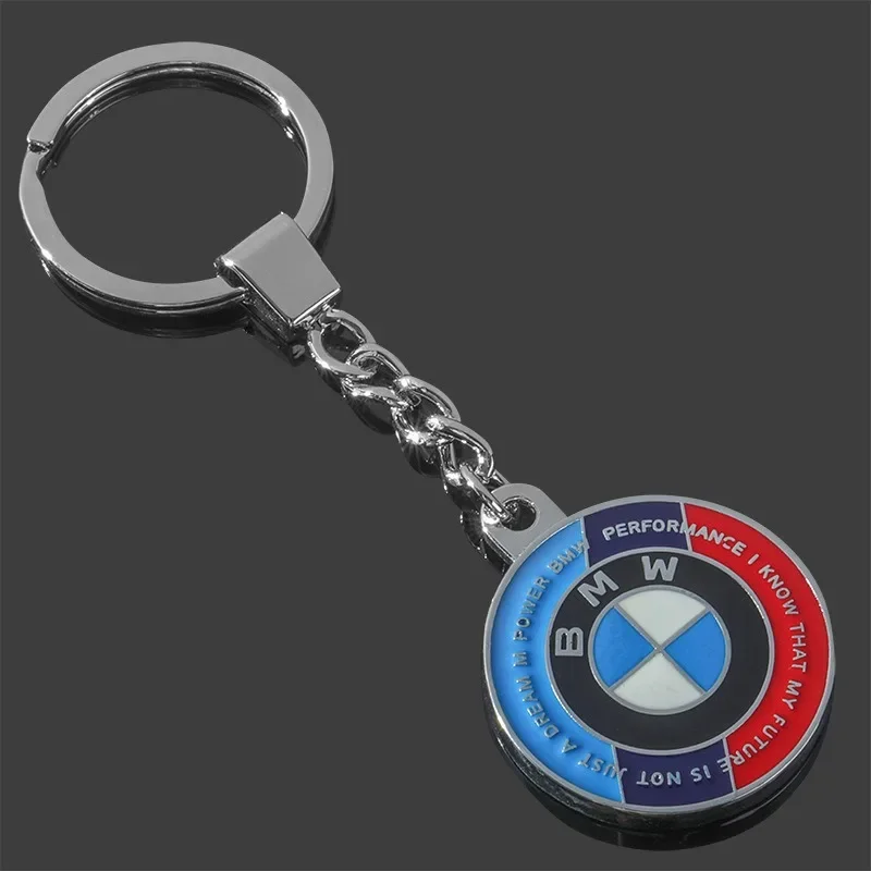 Car keyring for 50th Anniversary Car Logo Metal Keychain for BMW X1 X3 X4 X5 E46 E90 F20 E60 E39 F10 M1 M2 M3 M5 M6 E87 M Power