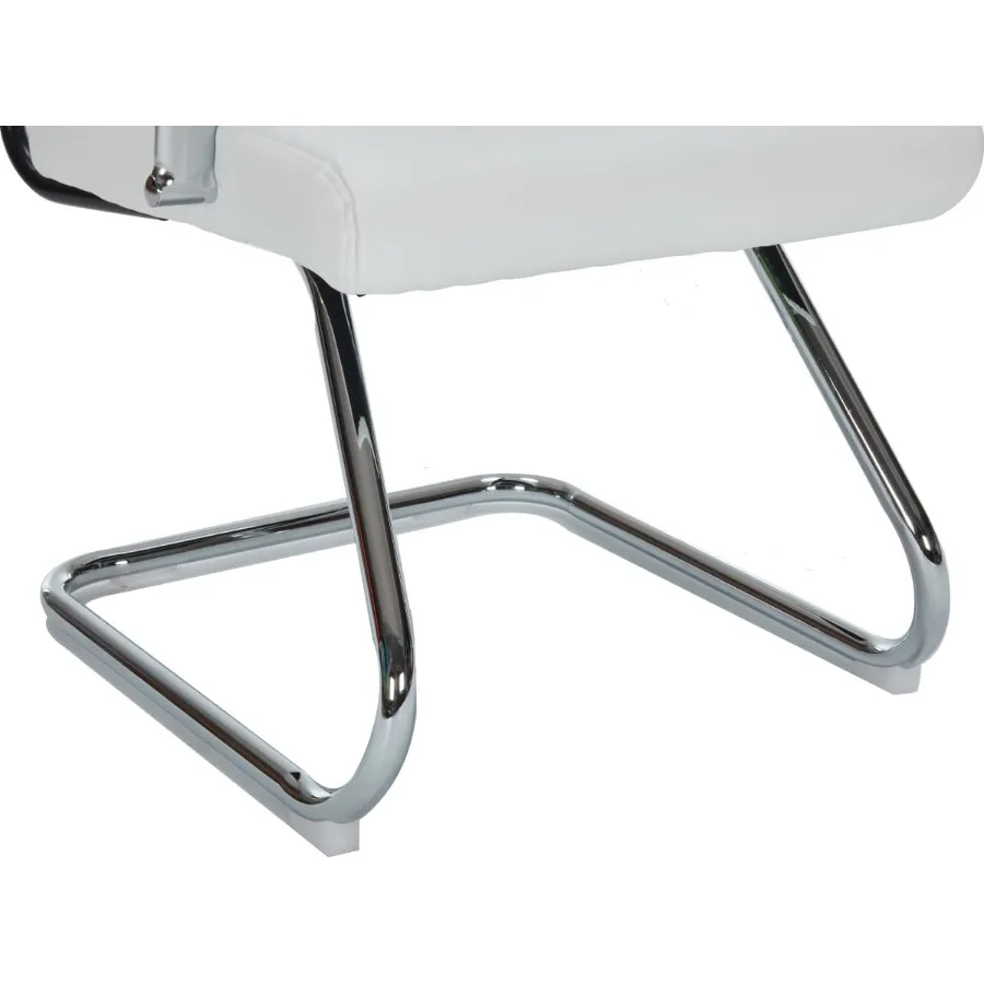 كراسي استقبال مكتب الضيوف، كرسي مكتب مكتب جلدي مريح، كرسي غرفة الاجتماعات مع قاعدة زلاجات، دعم مريح لمنتصف الظهر T #5