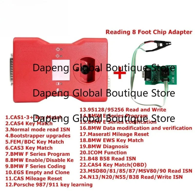 Prog for B-MW Key Programmer with 24 Authorizations Get Free Reading 8 Foot Chip Adapter