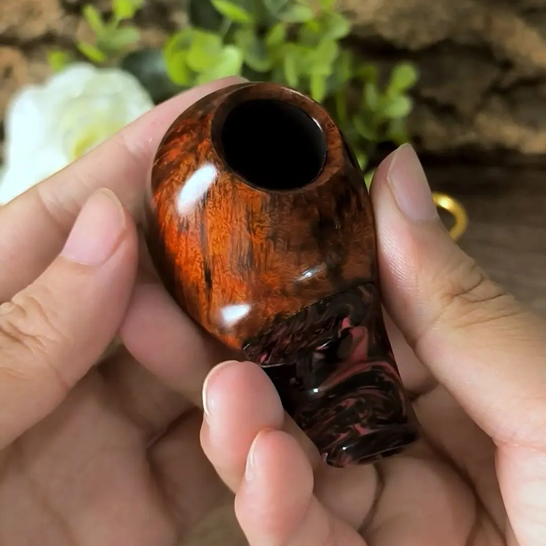 New briar wood tobacco pipes, handmade tobacco pipes, small portable pipes, short mouthpieces for experienced smokers