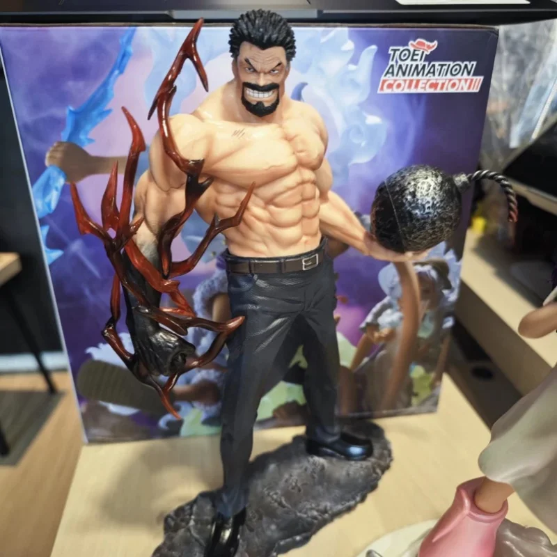 One Piece Figura Anime, Gk Monkey D Garp Boneca Estátua, Desktop Decoração Coleção Ornamento, Modelo PVC, Presente Brinquedos Periféricos, 26cm