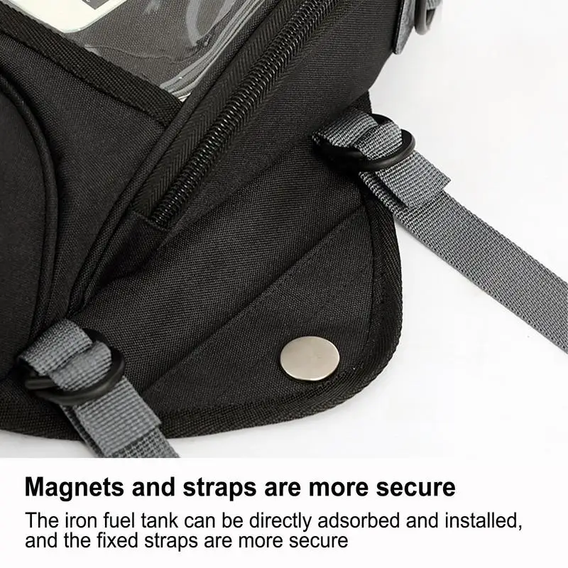 Large Capacity Motorcycle Waterproof Tank Bag Magnetic Motorcycle Tank Bag With Transparent Pocket For Cell Phone Navigation