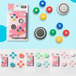New Design Silicone Soft D-pad Cross Button ABXY Key Sticker Skin Case For Switch Oled NS Joy-con Thumb Stick Grip Cap Cover