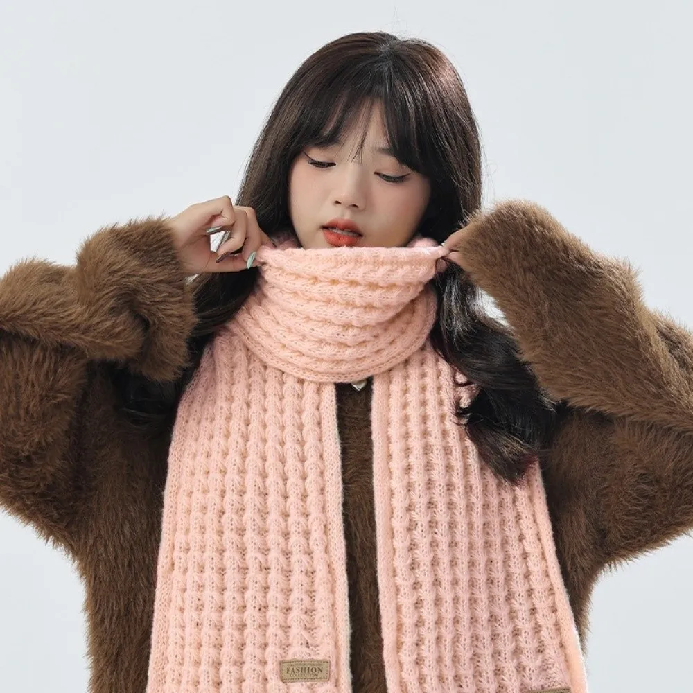 2 قطع العصرية يندبروف محبوك قبعة وشاح الكورية نمط رشاقته الرقبة الحرس قبعة مجموعة بسيطة لينة الدافئة وشاح زوجين #3