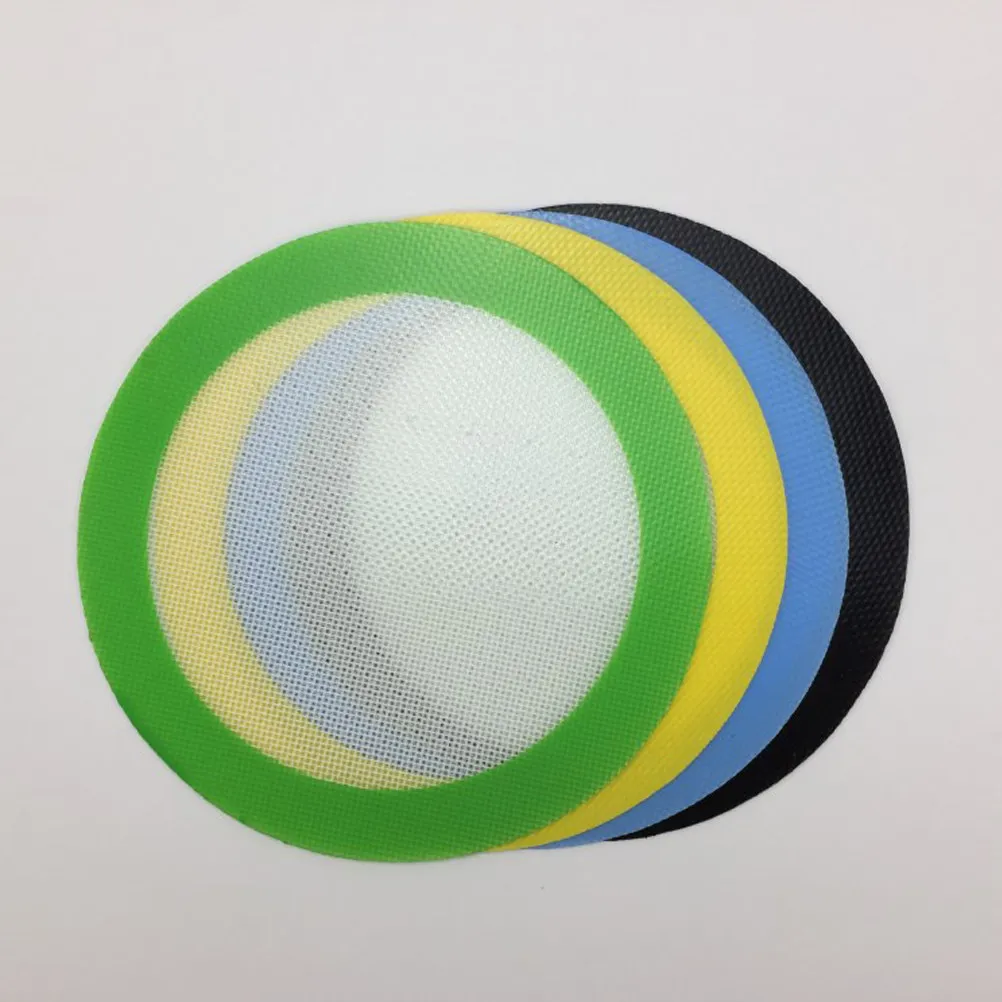1 Pc Silicone Baking Pad Round Heat Resistant Barbecue Pad Non-stick Baking Sheet Liner (20CM, Green)