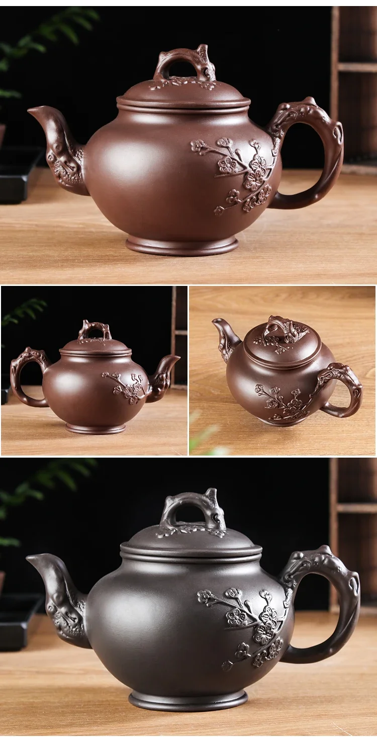 Large Capacity Purple Sand Teapot, Household Kung Fu Cup, Yixing Zhu Ni, Plum Blossom Pot, Large Tea Pot, Ceramic Kettle
