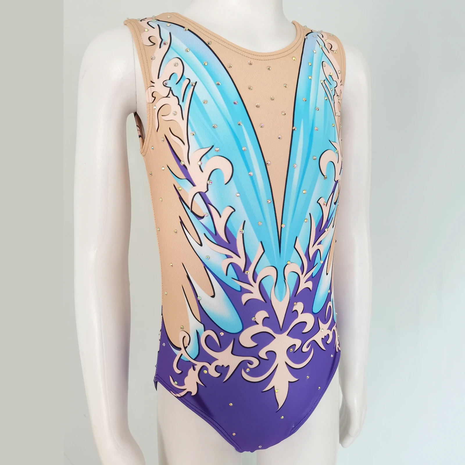 Women Rhythmic Gymnastics Leotards Girls Synchronized Swimming Suits Team Sports Kids Children Teens Competition Teamwear