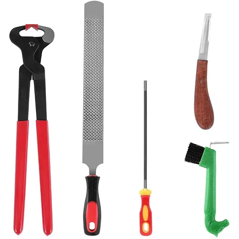 Farrier Tools Professional Farrier Tool Kits Hoof Rasp Hoof Nippers Hoof Knife Horses Hoof Trimmers Tools Suitable for Hoof Trim