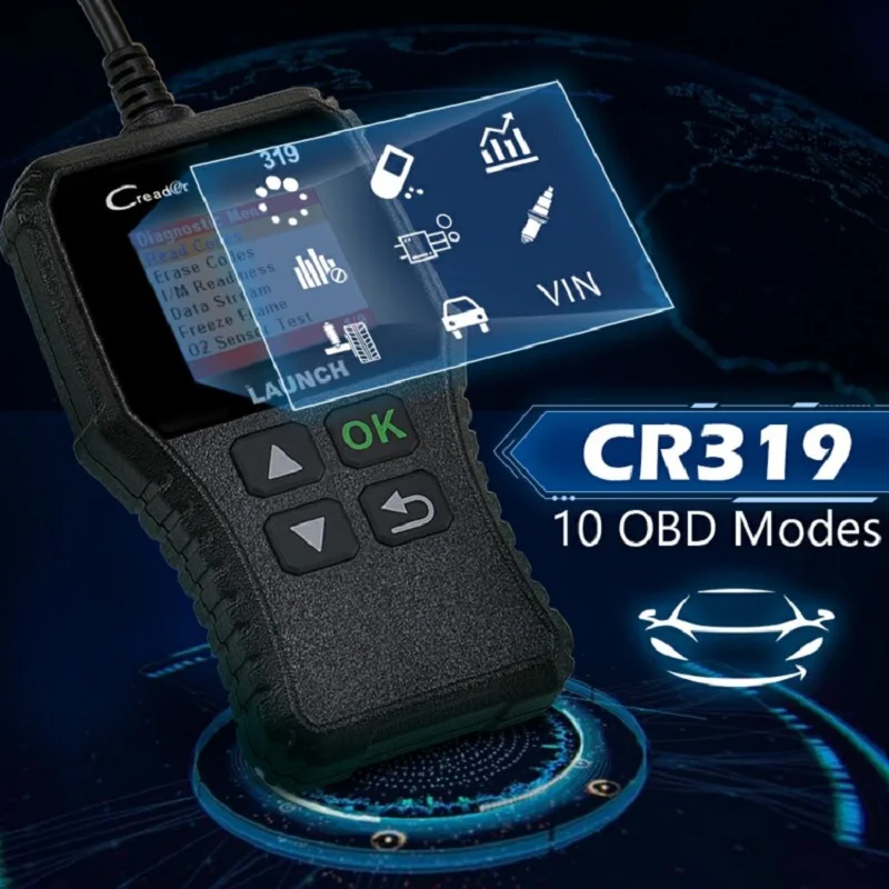 LAUNCH X431 CR3001 OBD2 OBD2 Car Support Full EOBD Function Code Creader Automotive Scanner PK CR319 OM123 Diagnostic Tool