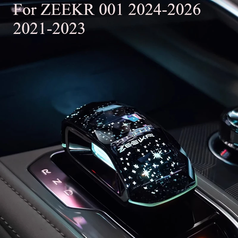 

For ZEEKR 001 2024-2026 2021-2023 Car Crystal Gear Head with LED Gear Shift Knob Lever Festival Gift
