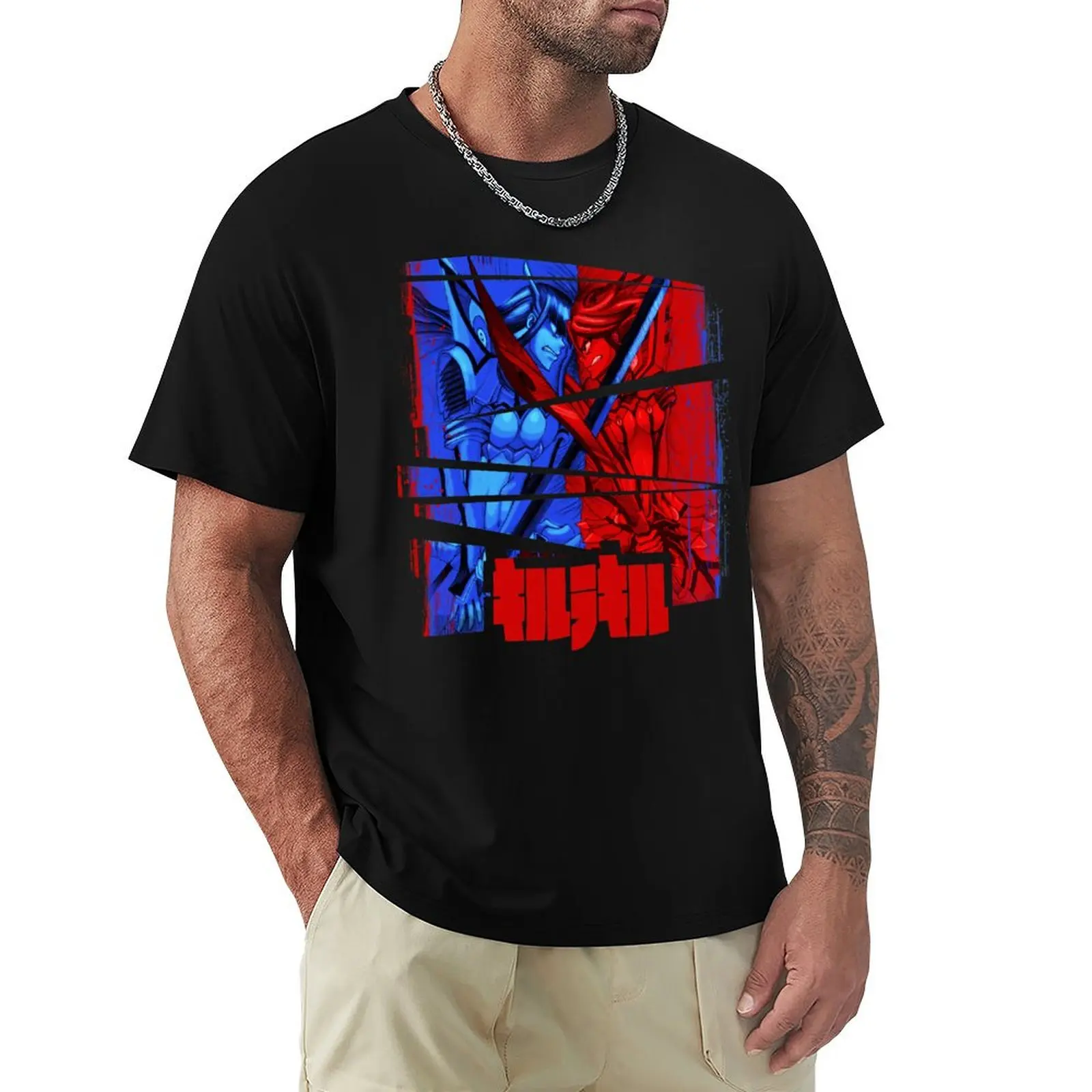 Satsuki vs Ryuko T-Shirt Soft Touch Basic Cotton T-Shirt