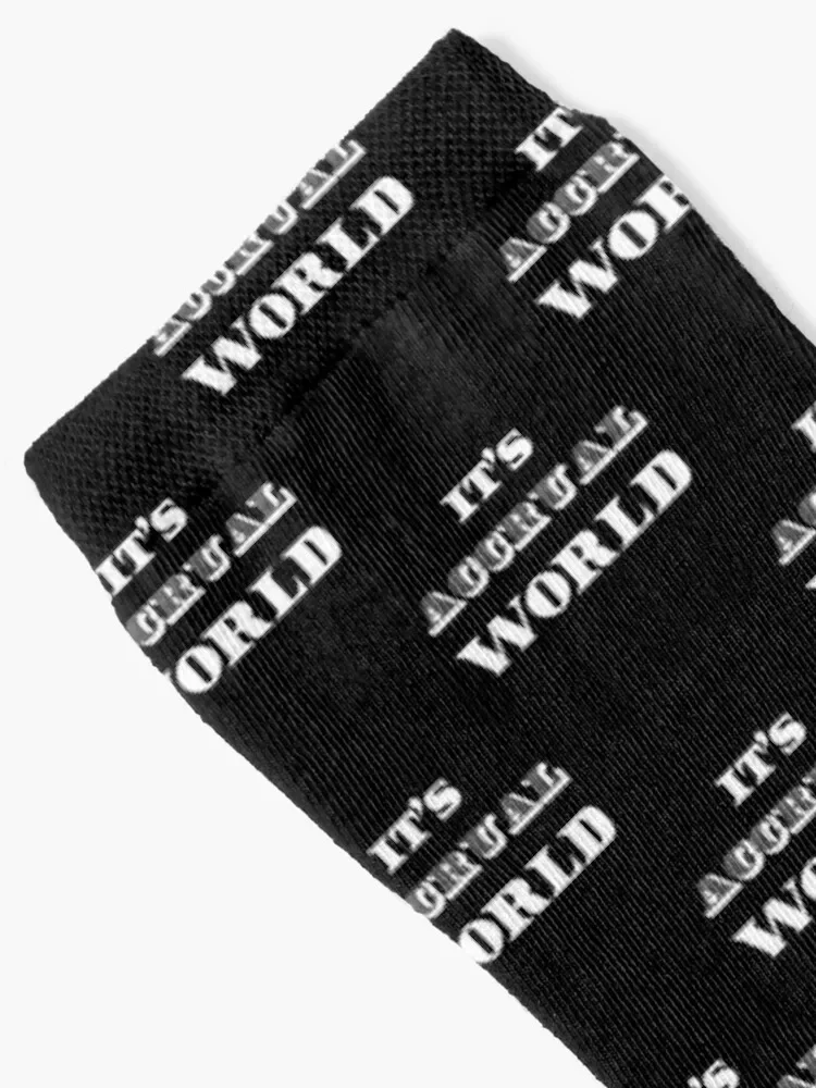 Its Accrual World Accountant Pun Accounting Gift Long Sleeve Socks christmas gifts gift Socks Female Men's