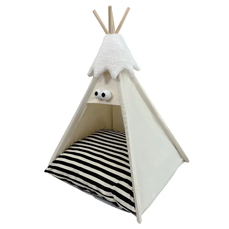 Winter Tent Cat Nest, Four Seasons, Semi Closed, Windproof, Removable and Washable Princess Cat Nest, Small Dog NesT