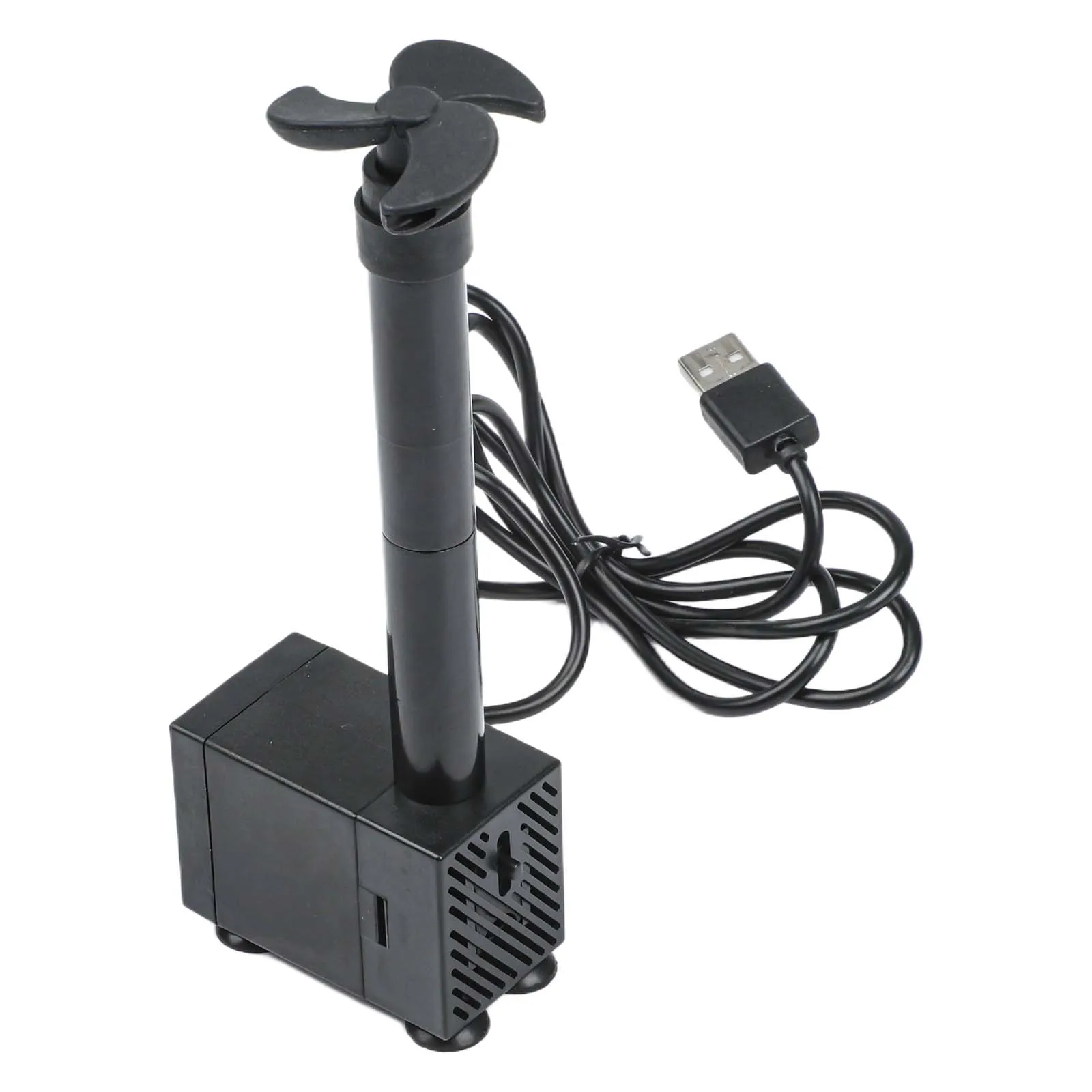 Aquarium Oxygenator Submersible Pump Adjustable Flow Regulation USB DC5V Power ABS Construction For Tabletop Fountain