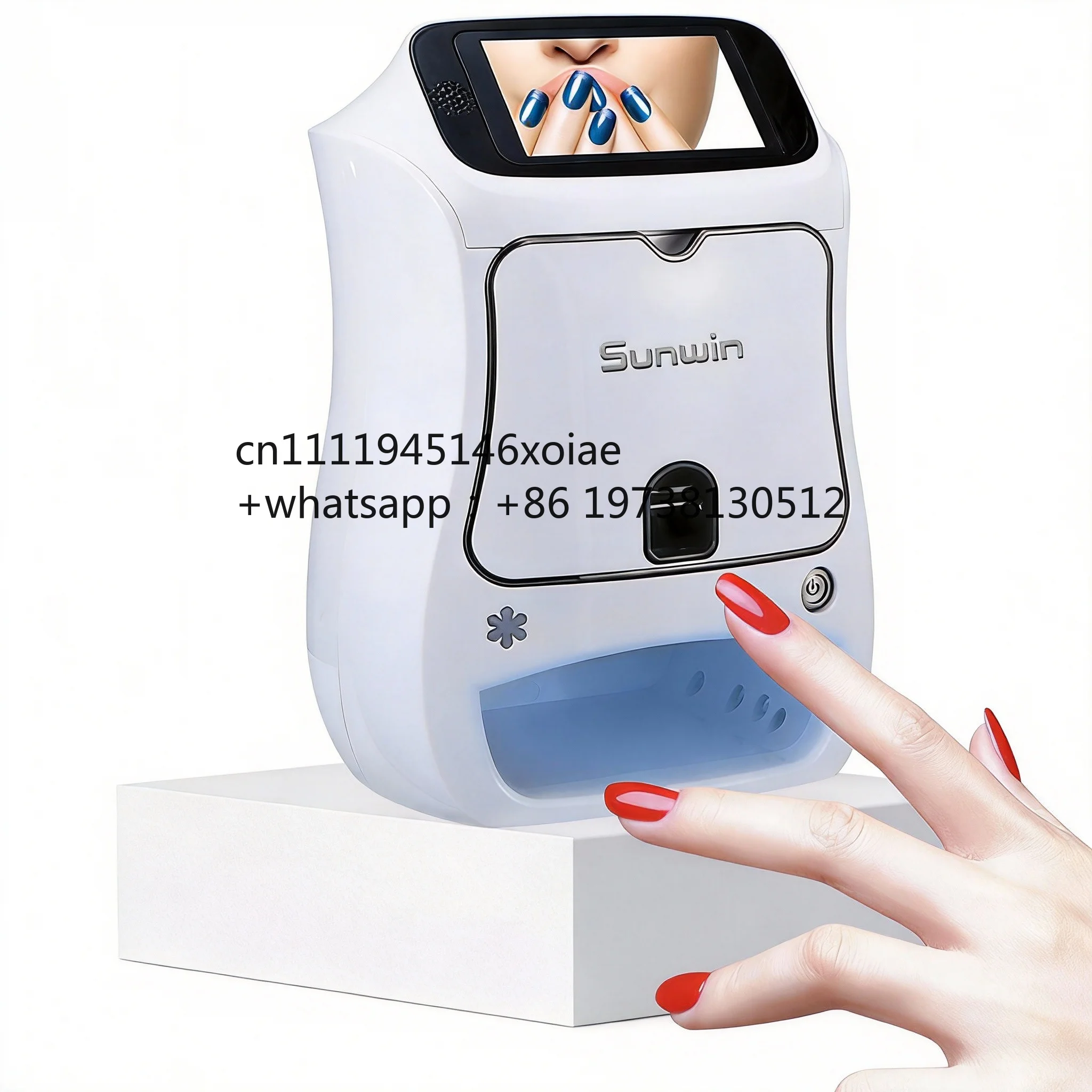 SUNWIN Electric 3D Creative Automatic Drying Integrated Nail Art Printing Painting Printer Fully Automatic Smart Nail Machine