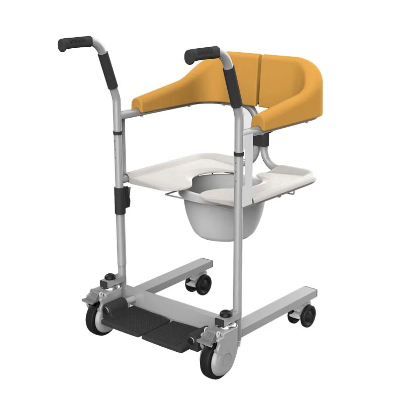 Transfer Medical Equipment Patient Transport Seat Height Adjustable Commode Seat Wheelchair Disabled Chair
