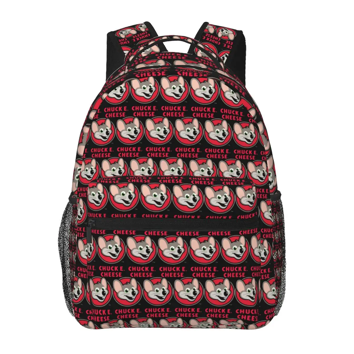 Chuck E Cheese Student Backpack School Bag Hiking Travel Daypack for Boys Girls Fashion Bookbag Shoulder Bags