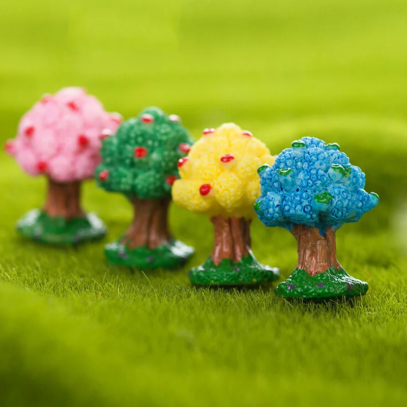 Apple Tree Miniature Figurine Simulation Plant Mini Garden Home Car Decoration Dollhouse DIY Accessories Micro Landscape Model