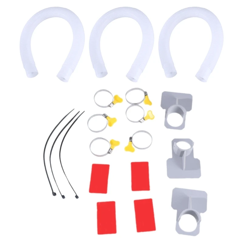 지상 수영장용 필수 1.25" 직경 풀 펌프 호스 키트 59" 길이 클램프 및 홀더 포함 액세서리