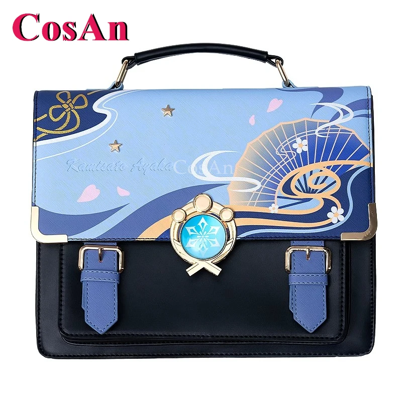 CosAn jeu Genshin Impact Kamisato Ayaka Cosplay thème Impression Pack Preppy banlieue sac à dos sac de messager mode Itabag
