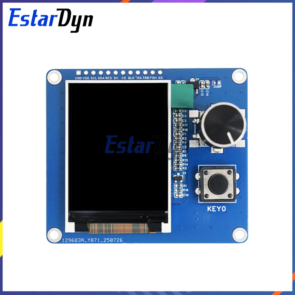 شاشة TFT LCD مقاس 2.0 بوصة مع جهاز تشفير دوار EC11، واجهة IIC SPI لمشاريع Arduino ESP32 Raspberry Pi DIY