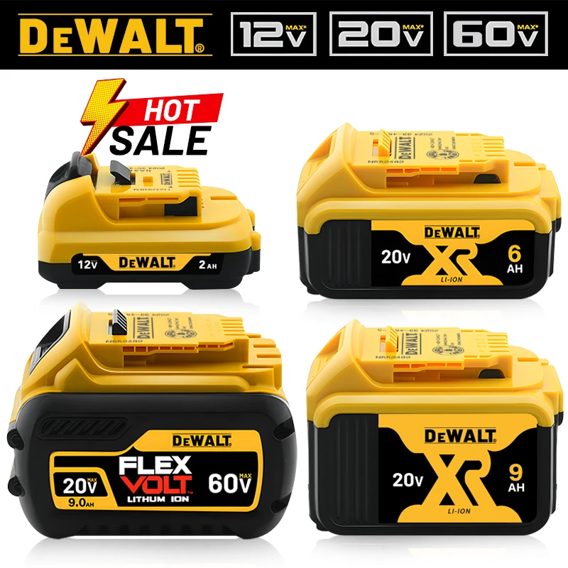 

Original MAX Flexvolt DEWALT 20v/60V battery DCB606 DCB205 DCB206 DCB209 DCB182 power tool 18V battery 5AH 6AH 9AH