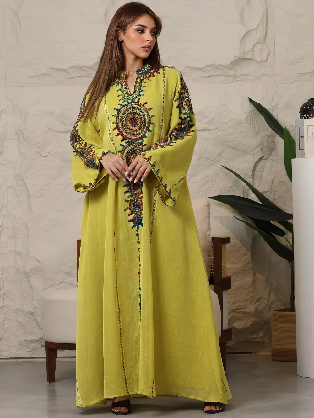 Ramadan Morocco Kaftan Muslim Abaya Women Embroidery Long Robe Party Dress Vestidos Saudi Jalabiya Eid Modest Dresses Abayas