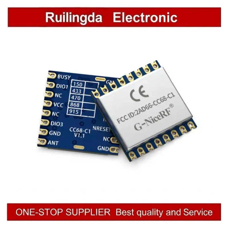 G-NiceRF | CC68-C1 433/470/868/915 MHz LoRa Wireless Transceiver Module SPI 160 mW LLCC68 Chip