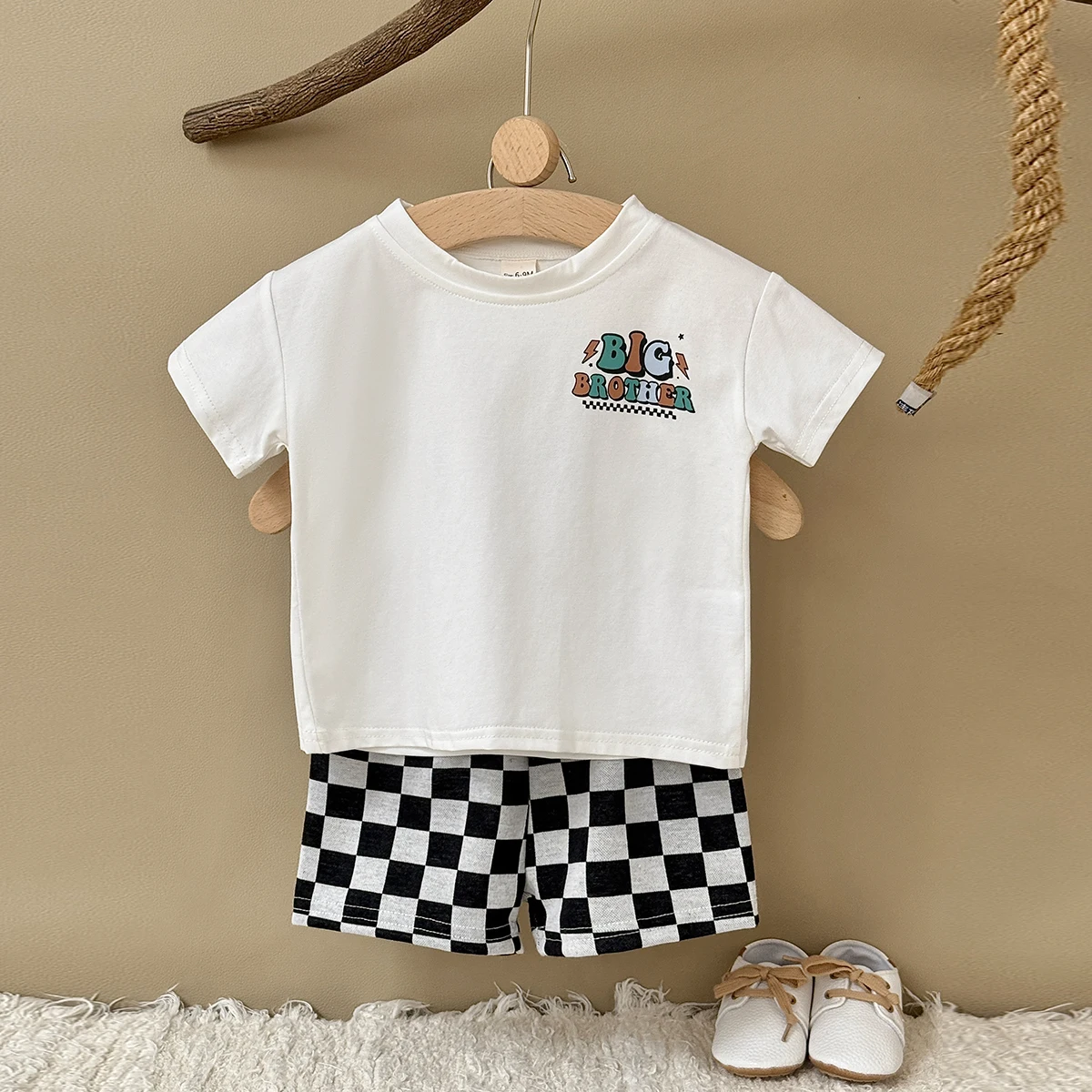 Summer Toddler Boys Girls Cotton Short Sleeve Top+Shorts Set Baby Boys Shortsleeve Printing Tee Outfits Sets Kids Clothes