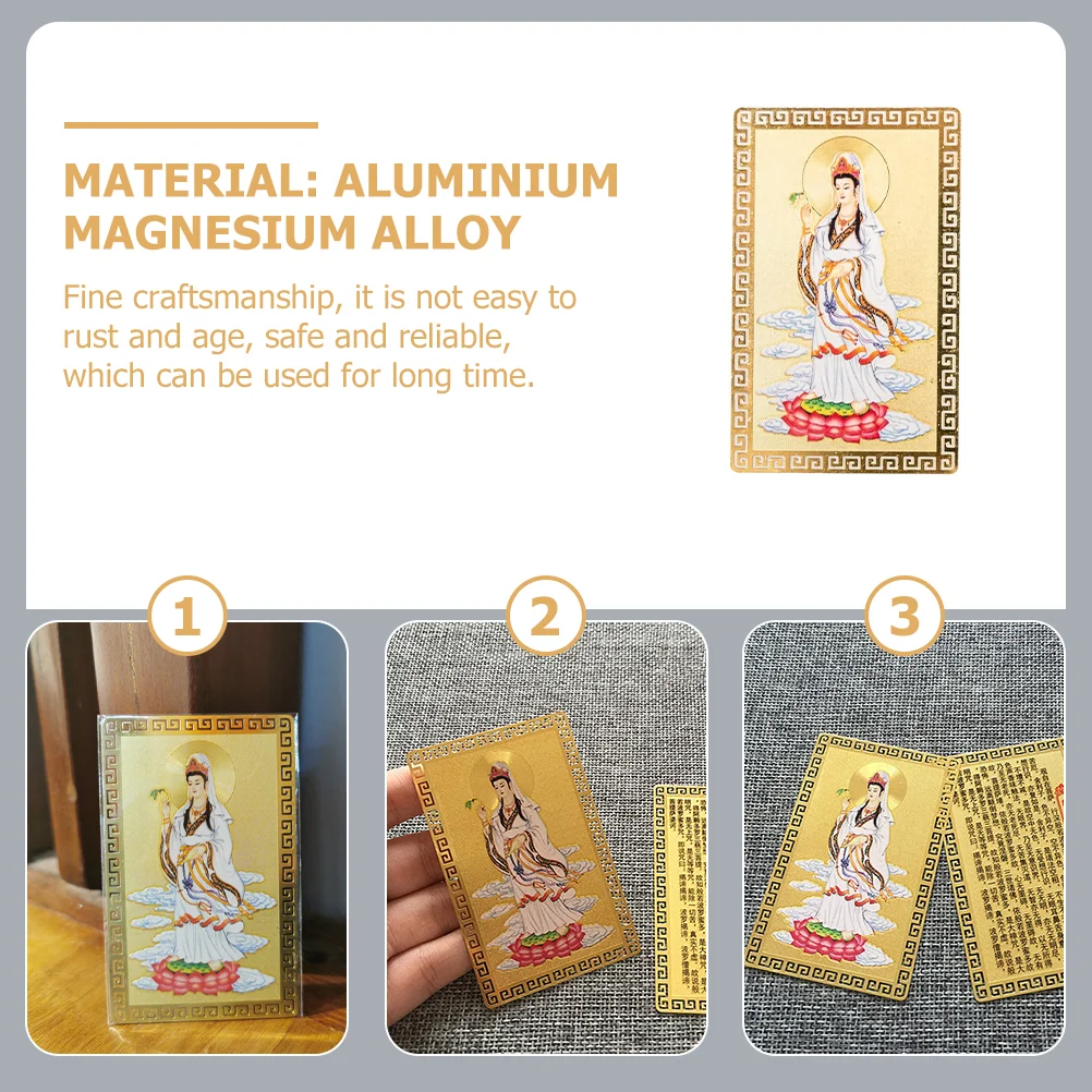 Gold Card Cards Aluminum-magnesium Alloy Ancient Auspicious Metal Amulet