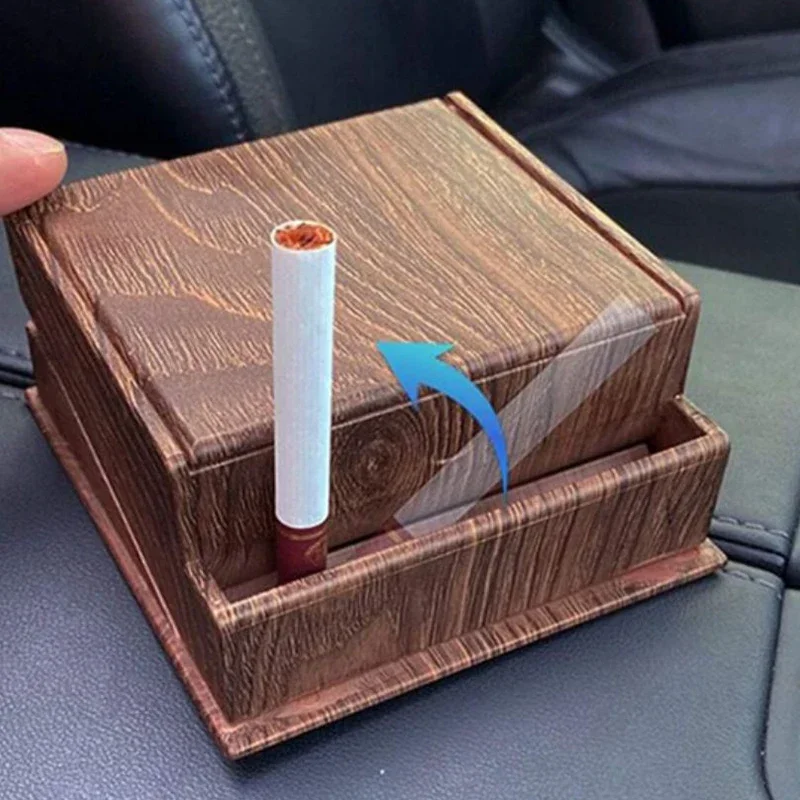 Car Smoking Storage Box Automatic Bounce Cigarette Box Slim Case Gift for Men Smoking Accessories