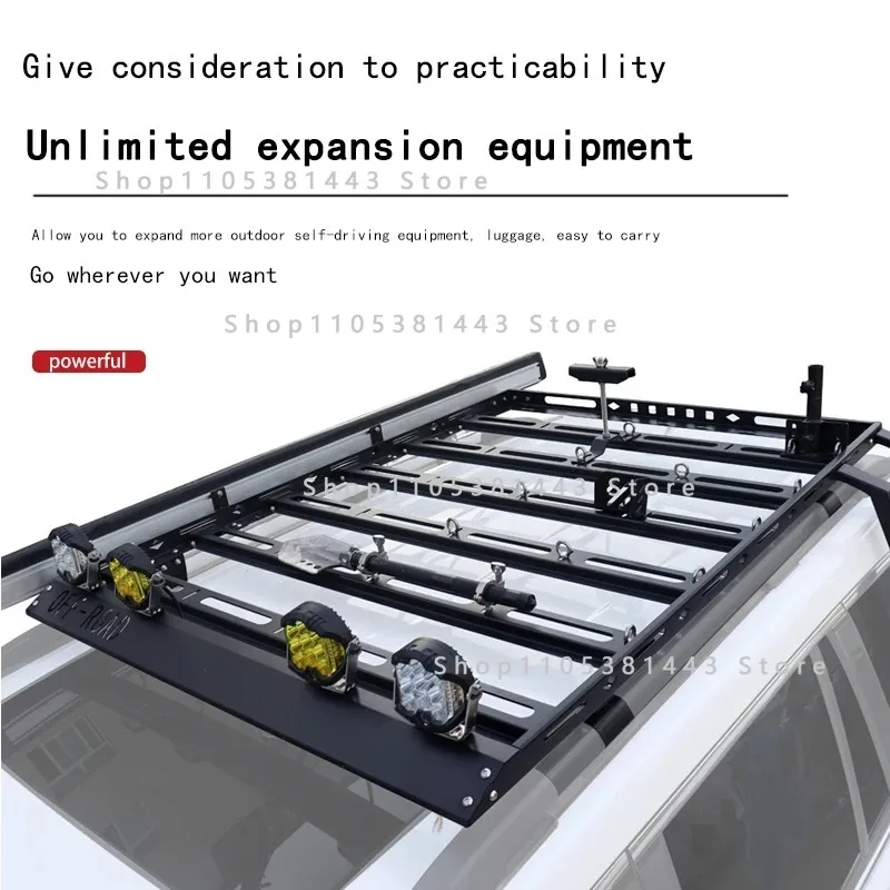 For Baic Bj40 Roof Luggage Rack + Ladder Platform Luggage Frame Stainless Steel Travel Rack Thickened Special Purpose