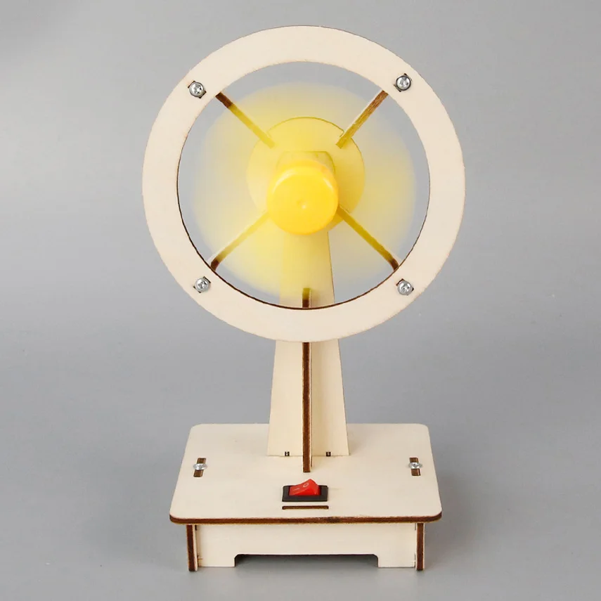 Kreativer DIY-Holzventilator für Kinder – Wissenschafts- und Technik-Bastelset für Grundschüler – Pädagogisches handgefertigtes Montagespielzeug