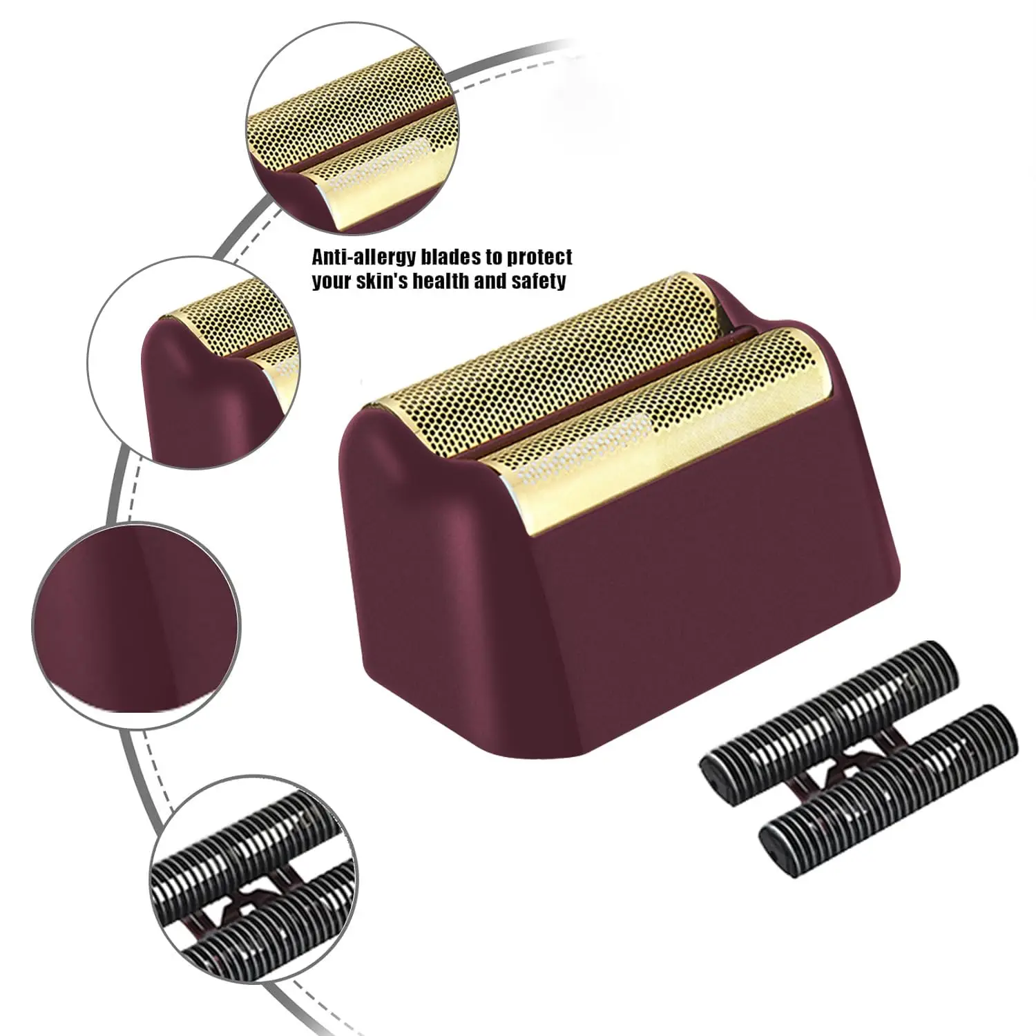 Professional #7043 Replacement Head Foil and Cutter Bar Assembly Set For wahl Series Finale Shaver Shaper #8061