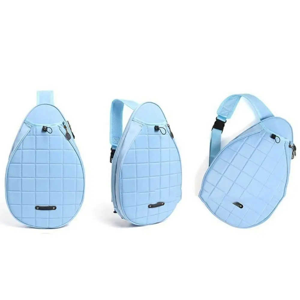 

Zipper Closure Tennis Racket Bag Lightweight Waterproof Tennis Crossbody Bag Multipurpose Large Capacity Pickleball Paddle Bag