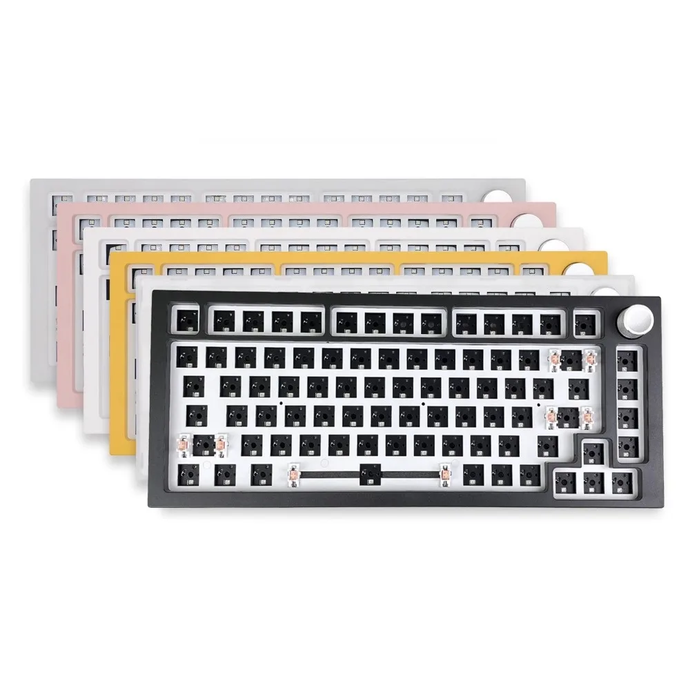

Комплект клавиатуры 74, 75% раскладка, трехрежимный, однорежимный, беспроводной, RGB, механическая клавиатура с горячей заменой, комплект из АБС-пластика, без оси, без колпачков, аксессуар