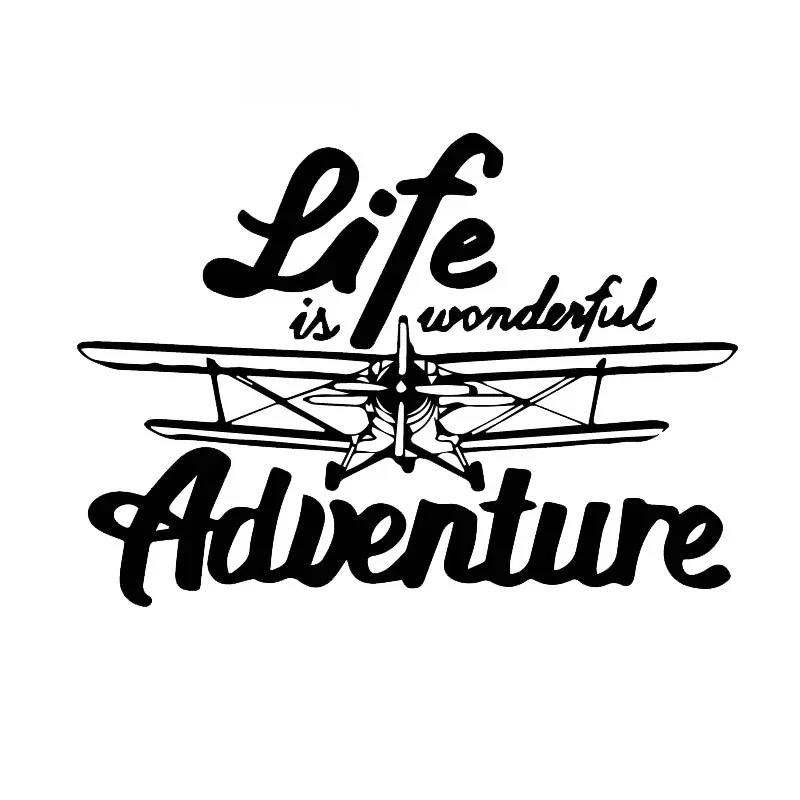 Creative Life Adventurer Applique High Quality Car Window Decoration Personality Pvc Waterproof Applique Black/white, 18cm*13cm