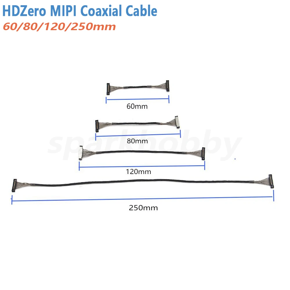 HDZero MIPI Cable 20-Pin 60MM 80MM 120MM 250MM Digital HD Video Connector For Rucam Nono90 Camera  FPV Racing Drone