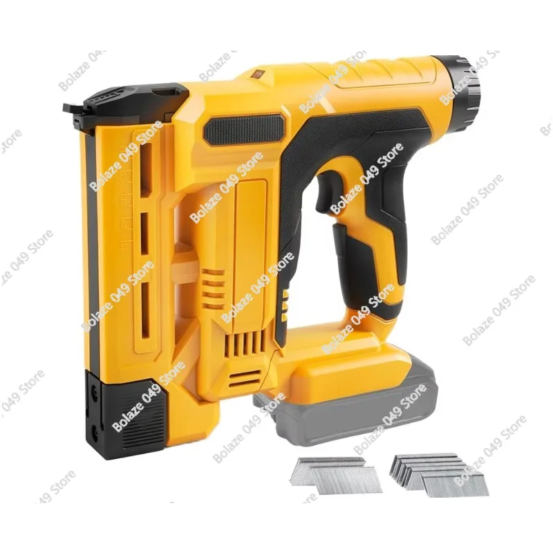 Cordless Nailer, Compatible with 20V Max Battery, 2-in-1 Staple Gun, 2000 Nails for Metal/Plastic Woodworking, Upholstery